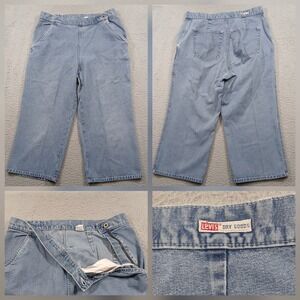 Vintage Levi's Dry Goods Wide Leg Jeans Blue Denim 14M Tencel Blend EUC